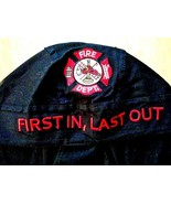 FIREFIGHTER BIKER WRAP HAT EMBROIDERED Motorcyclist Maltese Cross skull cap - $6.50