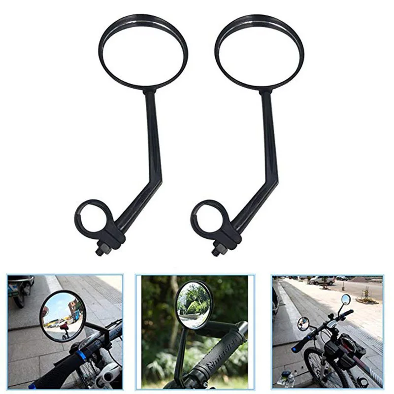 1 Pair Bike Rear Mirror Bicycle Convex Mirror Rotation Bicycle Side Mirror Adjus - $30.58