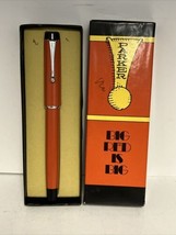 Vintage Parker Big Red-Orange Ball Pen &amp; Original Box New Refill - £34.36 GBP