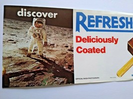 Refresho Ice Cream Bar Vintage 1971 Paper Sign With NASA Astronaut Artwork  - £26.53 GBP