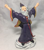 Wizard  Collectible Fantasy Decoration Purple Figurine Statue Lakeland mold - $6.39