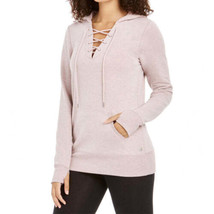 allbrand365 designer Womens Lace Up Drawstring Hoodie,Shimmer Pink,X-Large - £36.08 GBP