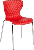 Flash Furniture Lowell Contemporary Design Red Plastic Stack Chair - £60.29 GBP
