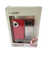 ColorPix Digital Video Camera Red 3.0 MegaPixel 4X Zoom Arcsoft USB New Open Box - £15.81 GBP