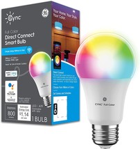 A19 Light Bulb (1 Pack), Ge Lighting Cync Smart Led Light Bulb, Color Ch... - £31.14 GBP