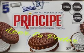 3X MARINELA GALLETAS PRINCIPE CHOCOLATE BLANCO ( WHITE ) CREME COOKIES -... - $30.95