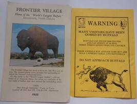 Vintage Frontier Village Jamestown North Dakota  Brochure - $5.46 CAD