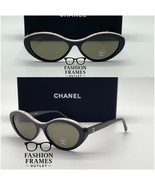 CHANEL 5416 Black Beige Oval Sunglasses–Acetate Frame – Brand New 100% A... - $279.30