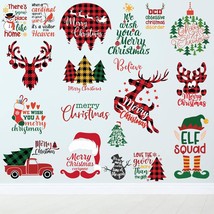 20 Pieces Christmas Wall Stickers Christmas Window Clings Decals Decoration Wate - £18.88 GBP
