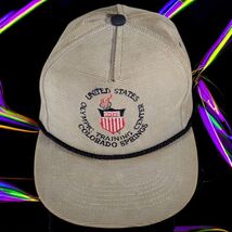 Vintage US Olympic Training Center Corduroy Cap Snapback Hat MADE IN USA... - $34.52