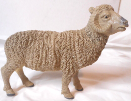 Ram Horned Sheep Figure 2002 Hard Rubber Farm Animal Toy Male Textured 4 1/4&quot; T - £10.22 GBP