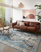2&#39;-3&quot; X 3&#39;-9&quot; Traditional Accent Rug From The Loloi Ii Zion, 02 Ocean / Gold. - £32.19 GBP