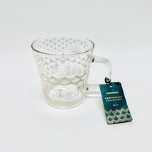 Starbucks Anniversary Gold Sea Shell Scales Print Glass Handle Mug 14oz ... - $85.13