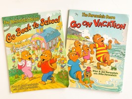 PAIR of Berenstain Bears Oversize Children Paperbacks - Go to School &amp; Vacation - £7.59 GBP