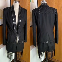 The Jetset Diaries Studded Blazer Jacket fringe Dress black Size S - $153.45