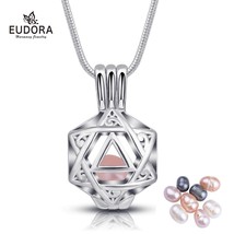 Natural Oyster Wish Pearl Pendant star hollow cage Charm Necklace Gift B... - £12.36 GBP