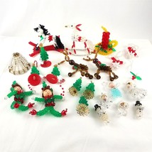 Vintage Beaded Christmas Ornaments Assorted Lot of 22 Elf Trees Angels Horse - £31.81 GBP