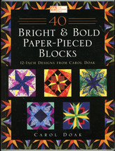 40 Bright &amp; Bold Paper-Pieced Blocks Carol Doak 12&quot; Quilt Blocks Quilting - £7.84 GBP
