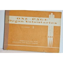 One-Page Organ Voluntaries Number 5 Sheet Music For Pipe Electronic Spinet Organ - £7.16 GBP