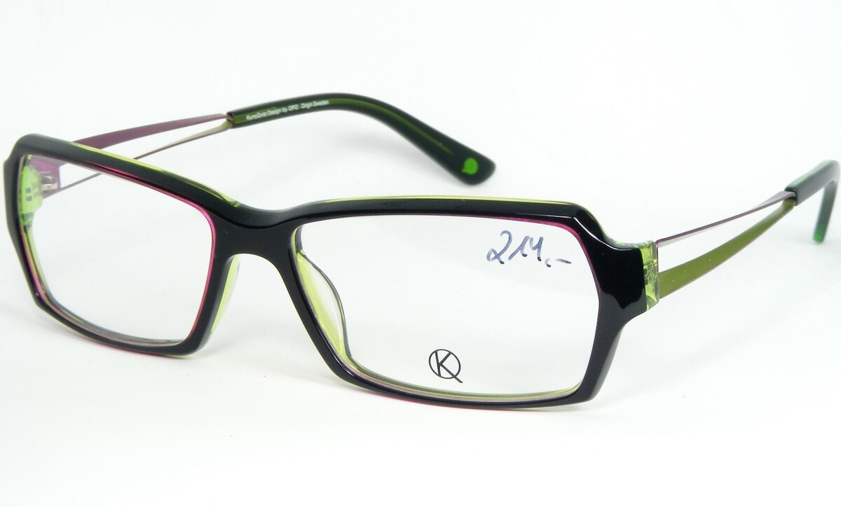 KunoQvist OPO Sweden RATATUSK P86 PINK /BLACK /GREEN EYEGLASSES 56-15-140mm - $82.52