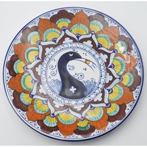 Ente Ceramica Faenza Pottery Decorative Wall Plate 8-inch &quot;Pavona Peacock&quot; Italy - £68.44 GBP