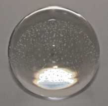 Vintage Paperweight Clear Art Glass Controlled Bubbles Round 3” Decor Sphere - £24.29 GBP