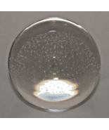 Vintage Paperweight Clear Art Glass Controlled Bubbles Round 3” Decor Sp... - £24.20 GBP