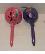 Pair of Handmade maracas Mexico Pink Purple - $993.35 MXN