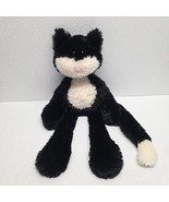 Jellycat Loopie Black Tuxedo Cat Plush Floppy Soft Stuffed Animal 20&quot; - $53.99 CAD