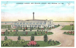 Lindbergh Hangar New Orleans Airport New Orleans Louisiana Airport Postcard - £7.08 GBP