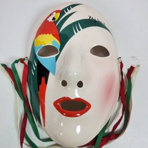 Vintage 1990s Key West Parrot Mask ART Ceramic 8x6&quot; Vandor - £36.45 GBP