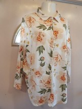 LuLaRoe Button Up Shirt Top Size XL Floral Long Sleeve - £10.78 GBP