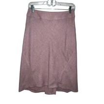 Max Studio Women&#39;s Pink A-Line High Low Back Pleat Wool Blend Skirt Size 4 - £18.10 GBP