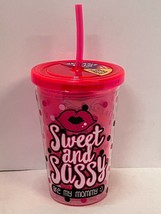 &quot;Sweet And Sassy Like My Mommy&quot; 10 Oz Kids Tumbler Cup W/ Straw Bpa Free Novelty - £7.12 GBP