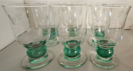 Eamon Glass Ireland Signed Hand Etched W/ Shamrocks 6 Irish Glasses Vint... - $92.57