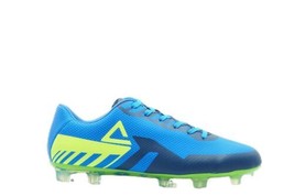 [EW9279F] Mens Peak FG Blue Fluorescent Green Firm Ground Soccer Cleats - £29.46 GBP