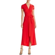 MICHAEL Michael Kors Cap-Sleeve Wrap Maxi Dress – Geranium Red (XS) - $49.50