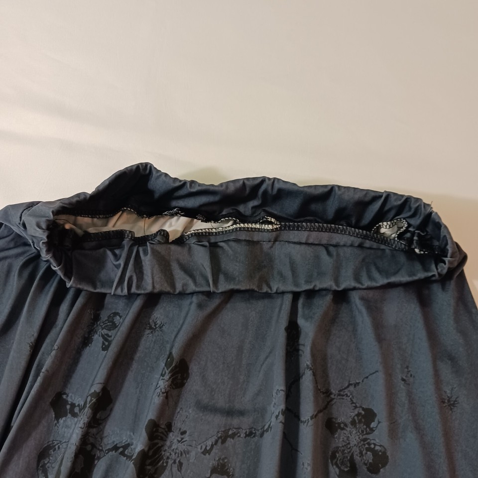Lily By Firmiana Women's Elastic Waist Black & White Floral A-Line Skirt Size XL Item image 5