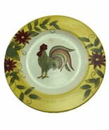 Vintage Gates Ware by Laurie Gates Rooster Flowers Stoneware Dinner Plat... - $9.72