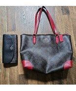 Coach Signature Canvas Tote Purse – Large Brown Saddle with Matching Wallet - $188.21 CAD