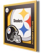 Pittsburgh Steelers NFL Logo Series 3D Wall Art 12 x 12 - $46.64 CAD