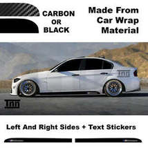 Side Skirt Stickers For BMW E90 E91 E92 3 Series M Performance Black Or ... - £39.30 GBP