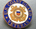 USCG COAST GUARD VETERAN LAPEL HAT PIN BADGE 1.5 INCHES USA - $6.24