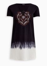 Torrid Plus Size 2X Cotton Dip Dyed Slashed T-Shirt Dress - £27.65 GBP