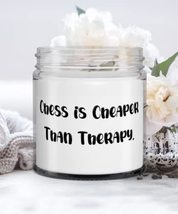 Sarcastic Chess Gifts, Chess is Cheaper Than Therapy, Joke Holiday Candle From F - £17.54 GBP