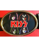 KISS Rock Band Epoxy PHOTO MUSIC BELT BUCKLE   - NEW! - $17.77