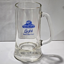 Schlitz Light Beer Glass Mugs Vintage Thick Pebbled Base 6 1/4&quot; Tall - £11.70 GBP
