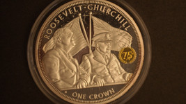 #C11 Roosevelt Churchill Tristan Da Cunha One Crown 2016 Coin - £16.81 GBP