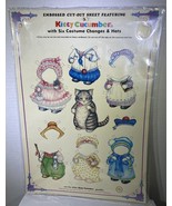 Kitty Cucumber Paper Doll with Six Costumes And Hats Embossed 1983 Cat M... - £7.41 GBP