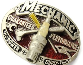 1982 Mechanic Guaranteed Performance Hi-Power Super-Tuned Belt Buckle #853 - £50.31 GBP
